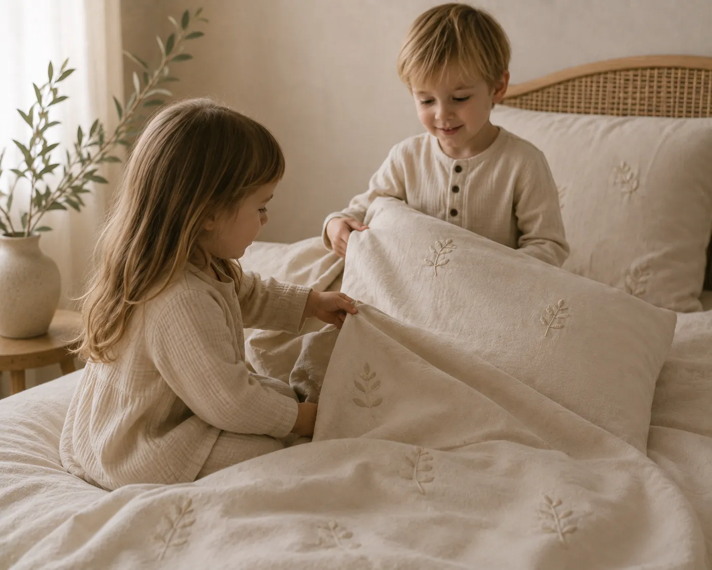 Children with Nord & Grace bedding
